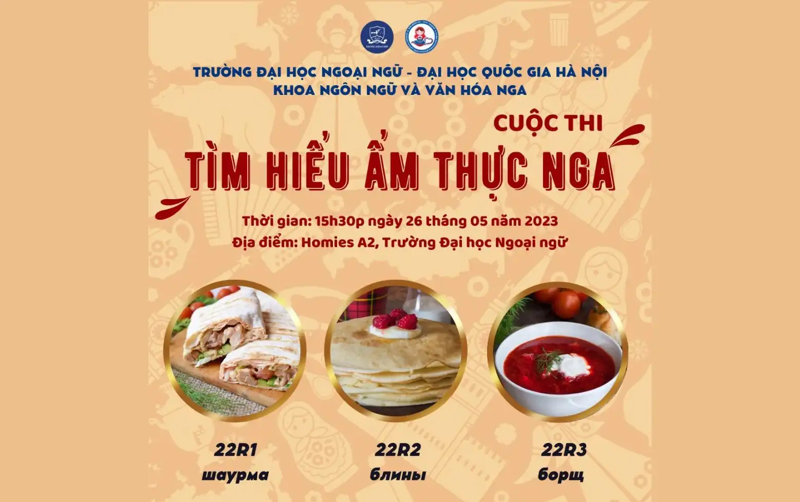 Recap Cuộc thi Tìm hiểu ẩm thực Nga 2023 tại Trường Đại học ULIS 1 recap cuoc thi tim hieu am thuc nga 2023 tai truong dai hoc ulis