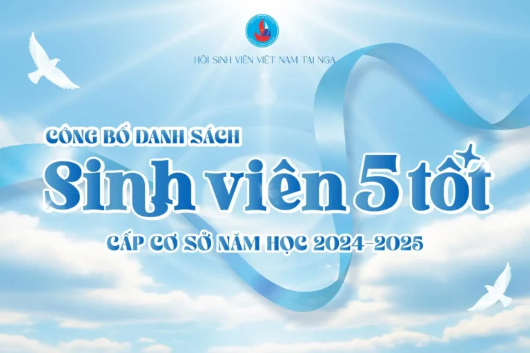 hoi sinh vien viet nam tai nga cong bo danh sach sinh vien 5 tot